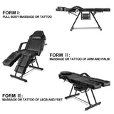 Artist hand Tattoo Table with Adjustable Backrest Tattoo Chair for Client Facial Bed Massage Bed for Eyelash Extensions Salon Chair with Tray, Split Artist hand