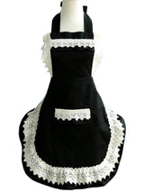 Hyzrz Lovely Home Work Adjustable Apron Shop Cake Kitchen Cooking Aprons for Women Girls with Pocket for Gift,Black Hyzrz
