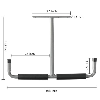 HOME RIGHT Overhead Garage Storage Rack, 16.5 Inch Heavy Duty Ceiling Double Storage Hooks Utility Hanger for Hanging Lumber Ladder Tool Bike & Other