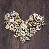 Samanter Crown Shape Wood Slices,Unfinished Wood DIY Craft 100pcs Samanter Lamantery
