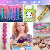 cridoz Lanyard String Kit, Boondoggle String with 25 Rolls Plastic Lacing Cord and 50Pcs Keychain Lanyard Accessories, Gimp String Lanyard Weaving cridoz