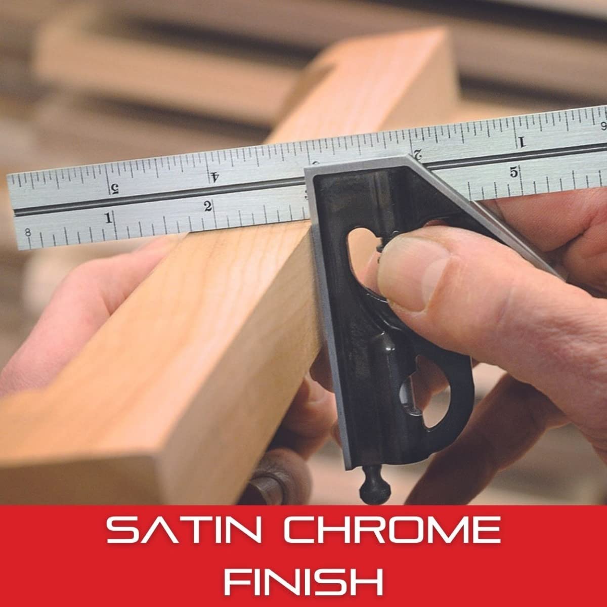 Starrett Square Blade Only for Combination Squares, Sets and Bevel Protractors - Ideal for Woodworking and Metalworking - 12" Length, Satin Chrome Starrett