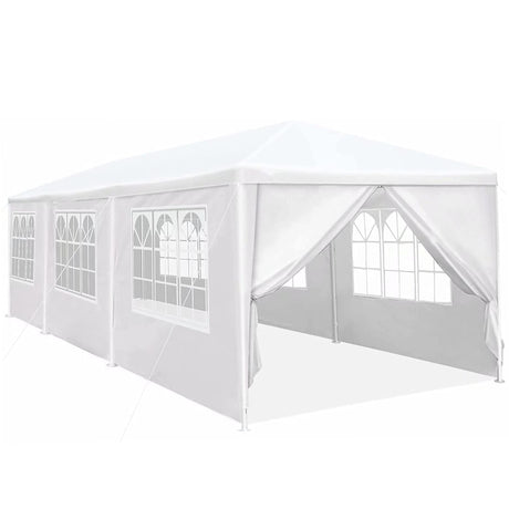 10x30 Party Tent Wedding Patio Gazebo Outdoor Carport Canopy Shade with Side 8 Removable Walls FDW