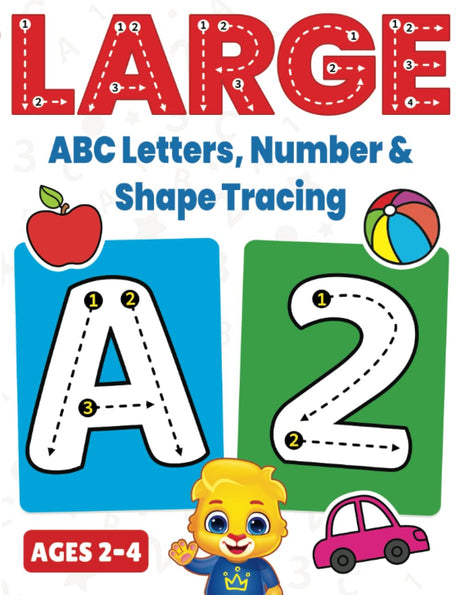 Large ABC Letters, Number & Shape Tracing: Jumbo Tracing Book For Toddlers & Preschoolers | Big Tracing Letters (A-Z), Numbers (1-10), Shapes | Fun RuiGE