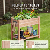 VEVOR Raised Garden Bed 34x18x30in with Sturdy Legs, High End Natural Fir Wood Planter Box Elevated Planting Stand for Backyard/Garden/Patio/Balcony VEVOR
