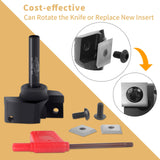 CNC Spoilboard Surfacing Router Bit, 1/4" Shank 1-1/2" Cutting Diameter, Carbide Insert Slab Flattening Router Bits Planing Bit Wood Planer Bit BINSTAK