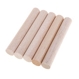 Baosity B Assorted Sizes Round Balsa Rods Unfinished Woodcraft Stick Dowel Rod for Kindergarten Handmade Craft Model Making Accessories, 5 Pieces Baosity