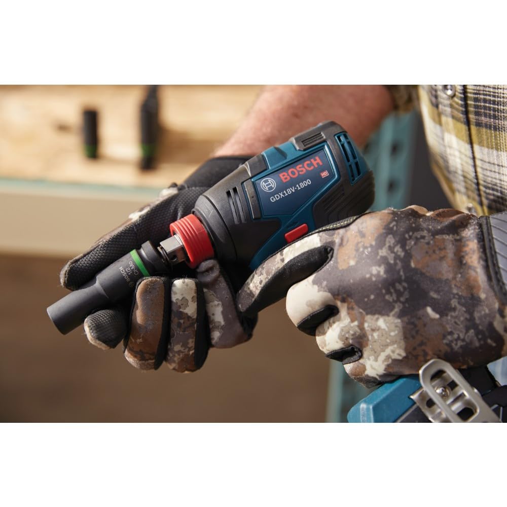 BOSCH GDX18V-1800B12 18V Two-In-One 1/4 In. and 1/2 In. Bit/Socket Impact Driver/Wrench Kit with 2 Ah Standard Power Battery - WoodArtSupply