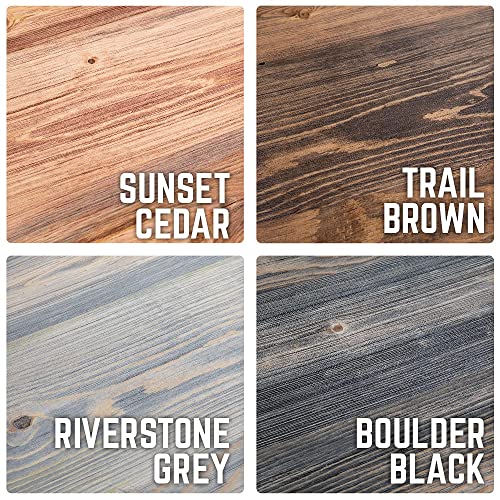 PIPE DECOR Restore Wood for Console Table Top or Bench 48 in. x 16 in. x 1.25 in. Reclaimed Ponderosa Pine Wood in Sunset Cedar Stain PIPE DECOR