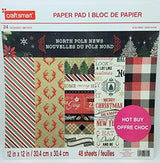 North Pole News (Xmas) Craft Smart 12"x12" Cardstock CraftsMart