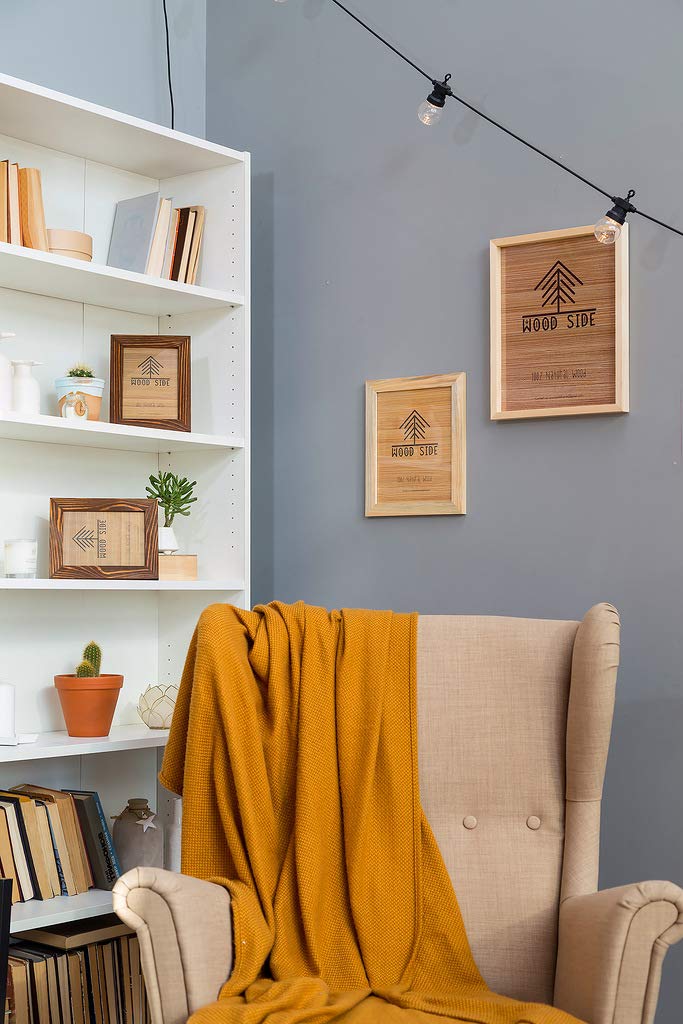 Rustic Wooden Poster Picture Frame 16x20 - Natural Solid Eco Distressed Wood for Wall Mounting Barnwood Photo Frame WOOD SIDE ORBIS