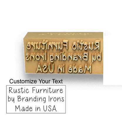 Custom Electric Branding Iron with Personalized Text - Standard Size - Engraved in the USA