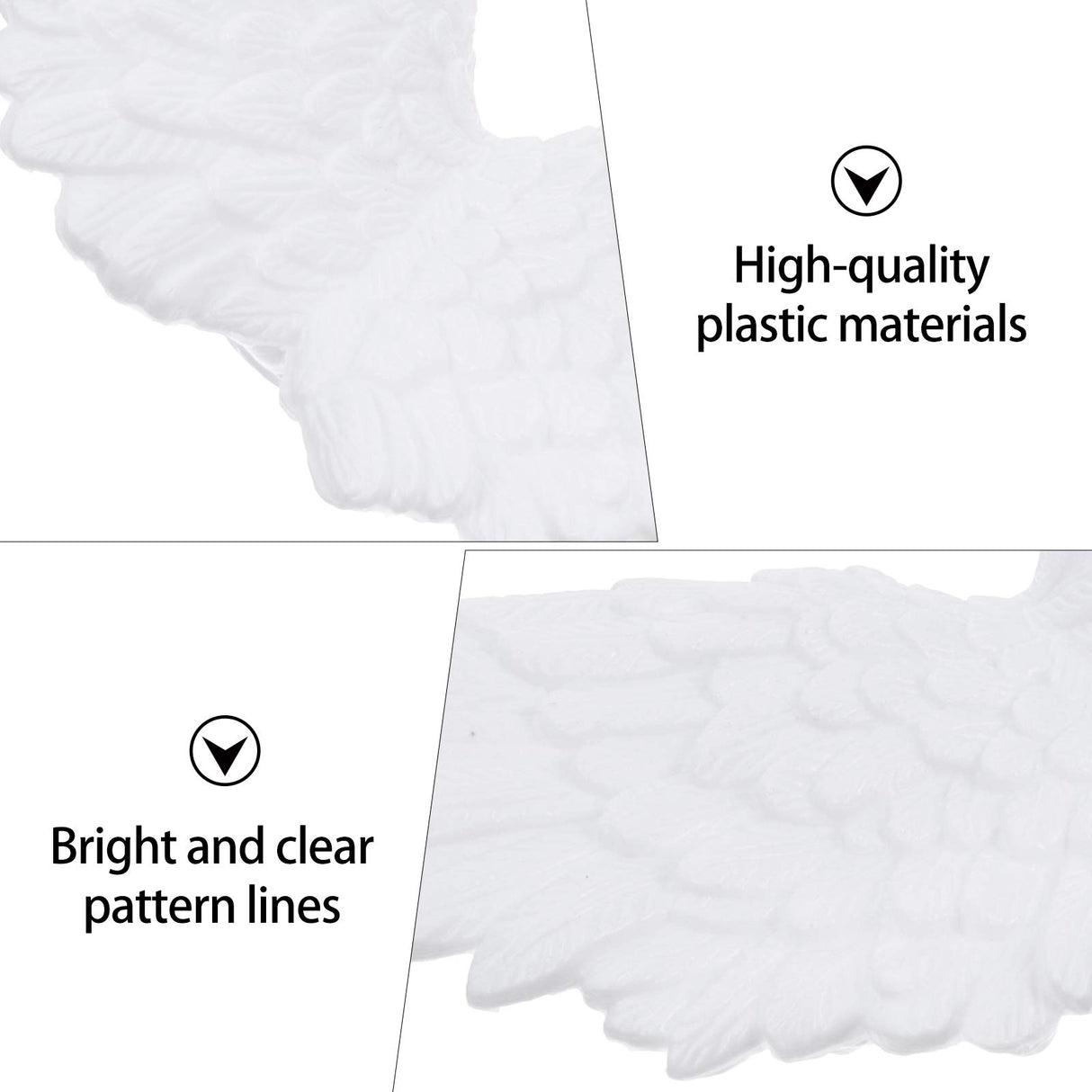 PartyKindom 6pcs White Angel Wings Angel Wings for Craft Unfinished Angel Wings Angel Wings Ornament DIY Craft Angel Wings Mini Wings Angel Wings PartyKindom