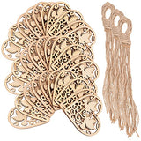 VOSAREA 30Pcs Wooden Pendant Wedding Heart Woodsy Decor Heart Wood Cutouts decoraciones para salas de casa Home décor Christmas Embellishments for VOSAREA