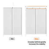 Yaheetech Large Bathroom Floor Cabinet with 4 Dawers and Single Door Cabinet, Freestanding Storage Cabinet for Living Room Kitchen Hallway, White Yaheetech