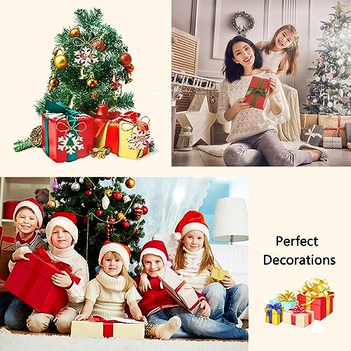 50PCS Unfinished Wood kit with Holes, Wood Slice for DIY Crafts, Blank Snow Wood Cutouts Wooden Tags Ornaments for Sign Gift Tags, Christmas