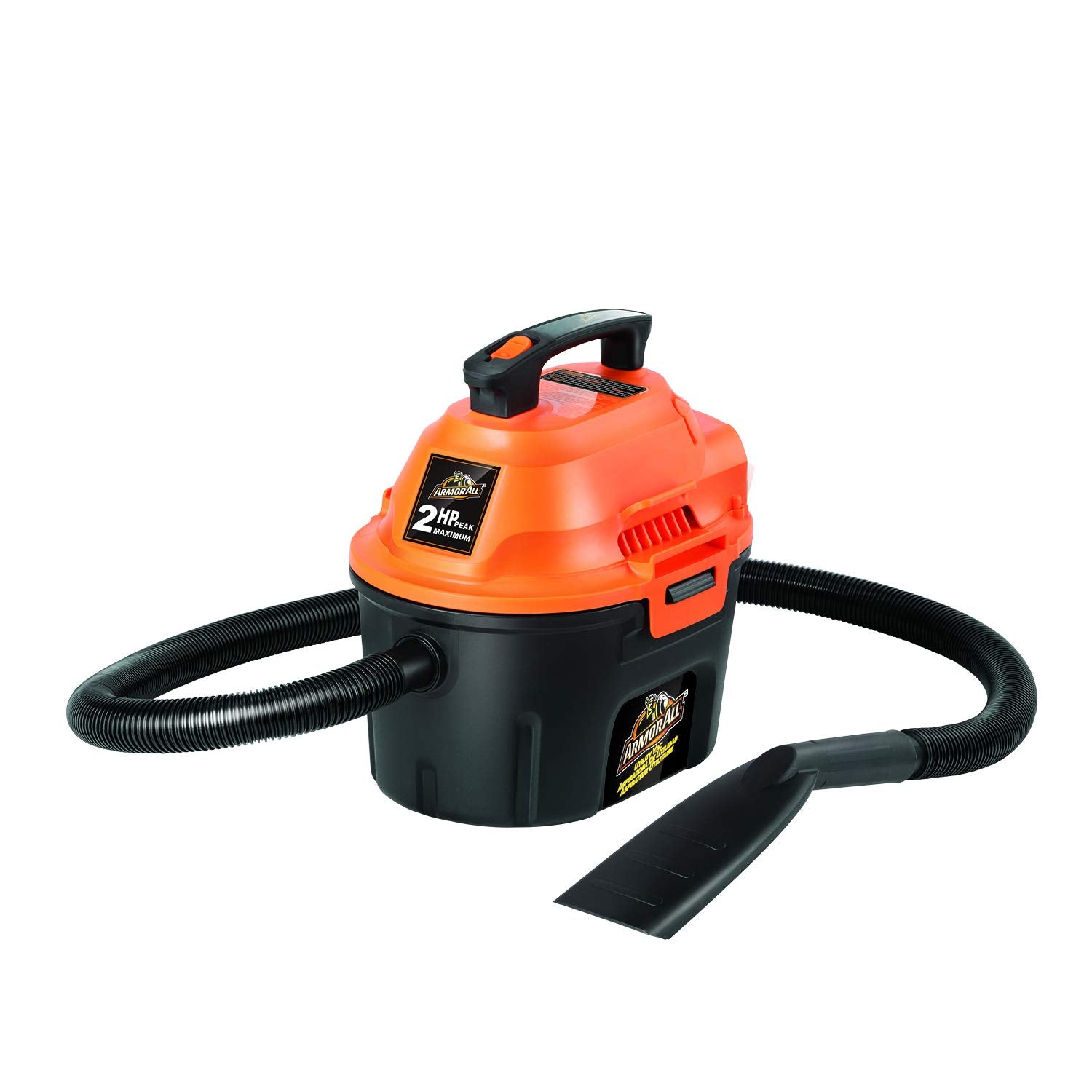 Armor All, AA255 , 2.5 Gallon 2 Peak HP Wet/Dry Utility Shop Vacuum , Orange - WoodArtSupply