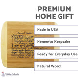 Personalized Wooden Custom Recipe Cutting Board (Thick), Handwritten Engraved, Recipe | Family Recipe, Family Heirloom Gift | Charcuterie, Meat, Wedding Collectibles