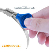 POWERTEC 70127 2-1/2 Inch Key Hose Clamp, Thumb Screw Key Adjustable Stainless Steel Hose Clamps for Dust Collection, Dust Collector and Dryer Vent POWERTEC
