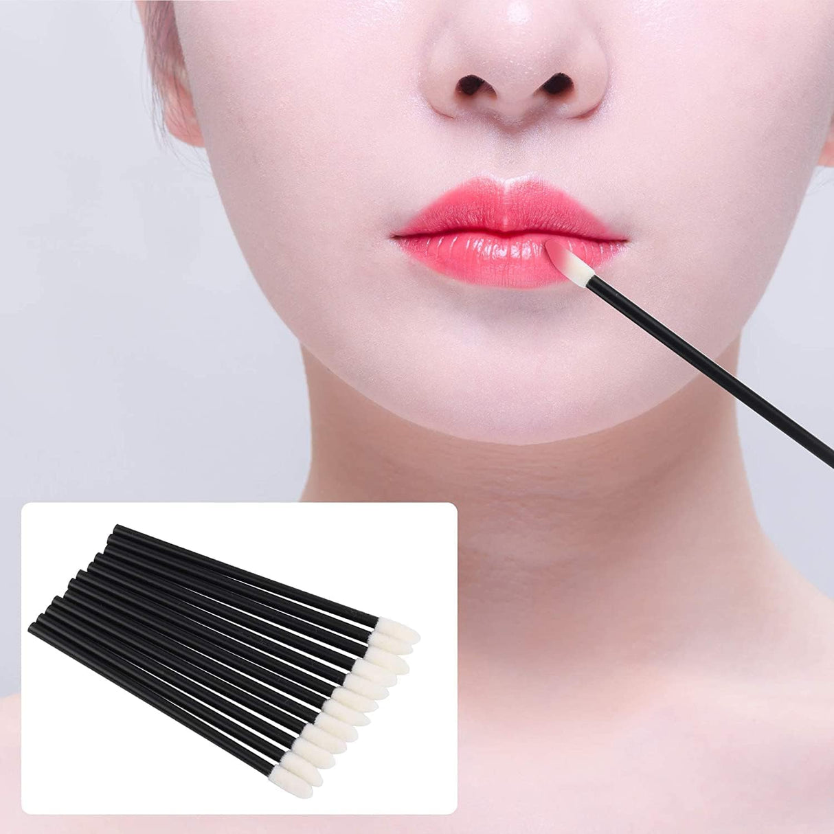 Mooerca 640PCS Disposable Lip Brushes Make Up Brush Lipstick Applicators Wands Makeup Applicators Brushes Lip gloss Applicators Tester Wands Tool Mooerca