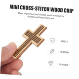 COHEALI 10 Pcs Cross Stitch Wood Pieces Necklace Kit Natural Wood Slices Pendant Necklace Locket Small Embroidery Hoops DIY Cross Stitch Chip COHEALI