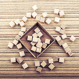 William Craft 130 Pcs 1 inch Natural Solid Cube Wooden Unfinished Craft Wood Blocks Wood Cubes for DIY Craft Gifts (130pcs) William Craft