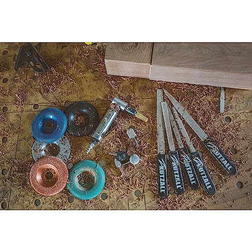 Kutzall Original Flame Rotary Burr, 1⁄4" Shaft, Coarse - Woodworking Attachment for Bosch, DeWalt, Milwaukee, Makita. Abrasive Tungsten Carbide, 1⁄2" Kutzall