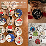 40 Pcs Unfinished Natural Wood Slices - 2-2.4" - DIY Wood Kit with Bark - for Wooden Crafts Wedding Decorations Christmas Decorations FORLAND