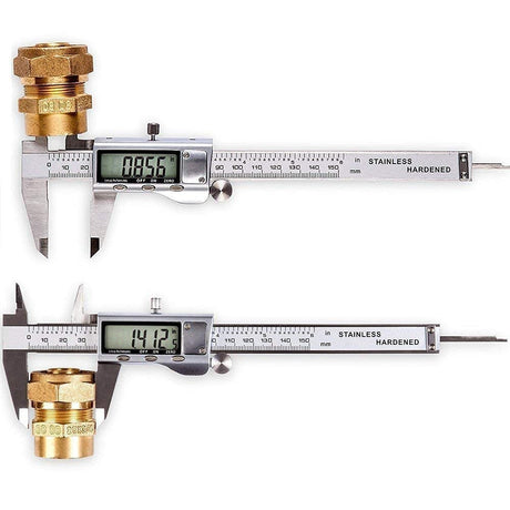 Digital Caliper, Caliper Measuring Tool with Stainless Steel, Electronic Micrometer Caliper with Large LCD Screen, Auto-Off Feature, Inch and LOUISWARE