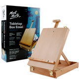 Mont Marte Tabletop Easels for Painting, Desk Box Easels for Kids Adults&Artists,Beech Wood MONT MARTE