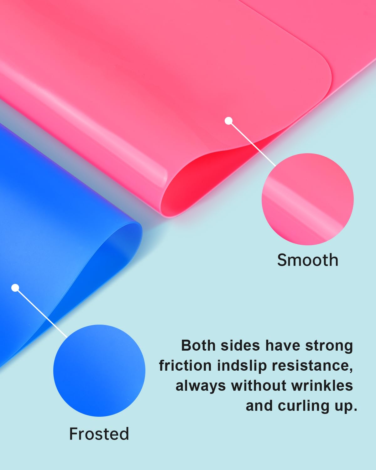 3 Pack Silicone Craft Mat, IKOCO 15.7"x 11.8" Silicone Mat Bulk Playdough Mat Nonslip and Nonstick Silicone Sheets for Crafts, Paint, Resin Casting IKOCO