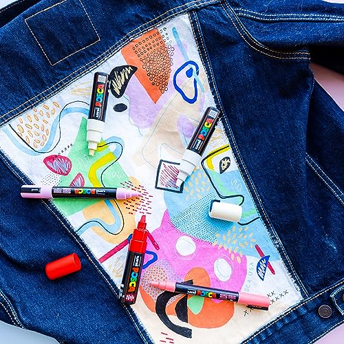 16 Posca Markers - Art Supplies for Rock Painting, Fabric Art, and More - Paint Pens for School and Crafts Posca