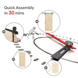 ROYMELO 36x84 inch Sliding Barn Wood Door Slab with 6.6ft Hardware Kit, Requires Simple DIY Assembly ROYMELO