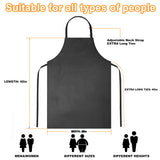 Gotega 4 Pack Waterproof Rubber Vinyl Apron Adjustable Bib Apron - Cooking Kitchen Apron for Women Men Chef Heavy Duty Work Apron for Dishwashing Lab Gotega