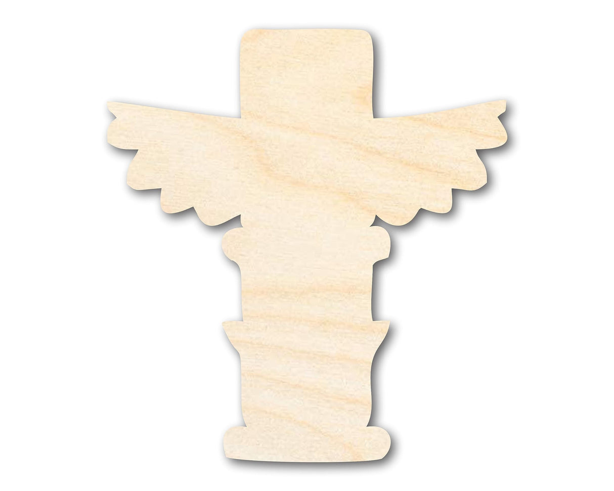 Unfinished Wood Totem Shape | Native American | Craft Cutout | up to 36" DIY 7" / 1/8" 24 Hour Crafts
