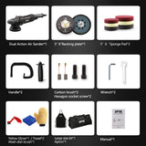 Buffer Polisher, SPTA 5-Inch 125mm Dual Action Random Orbital Car Polisher,Car Detailing Kit, 4Pcs 5inch & 4Pcs 6Inch Polishing Pad,Packing Bag for SPTA