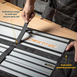 POWERTEC 71885 110" Track Saw Guide Rail Kit for Makita or Festool | Includes 2x55 Guide Rails/Protective Guide Rail Bag/Rail Connectors/2 Tracksaw POWERTEC