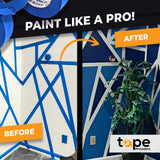 WOD PMT21B Blue Painter’s Tape - 2 inch x 60 yds. Thick & Wide Masking Tape for Safe Wall Painting, Building, Remodeling, Labeling, Edge Finishing WOD Tape