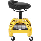 VEVOR Rolling Garage Stool, 300LBS Capacity, Adjustable Height from 24 in to 28.7 in, Mechanic Seat with 360-degree Swivel Wheels and Tool Tray, for VEVOR