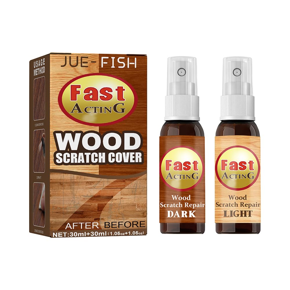2 Pack fix it for Wood,for Furniture Repair Scratch Remover Set Fast Acting Wood Scratch Repair,for Floors,Tables, Carpenters Biaoyun