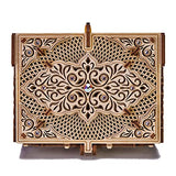 Wood Trick Treasure Box 3D Wooden Puzzle for Adults and Kids to Build - Cute & Neat Design - with Shimmering Crystals - Store Your Jewelry - DIY Gift Wood Trick