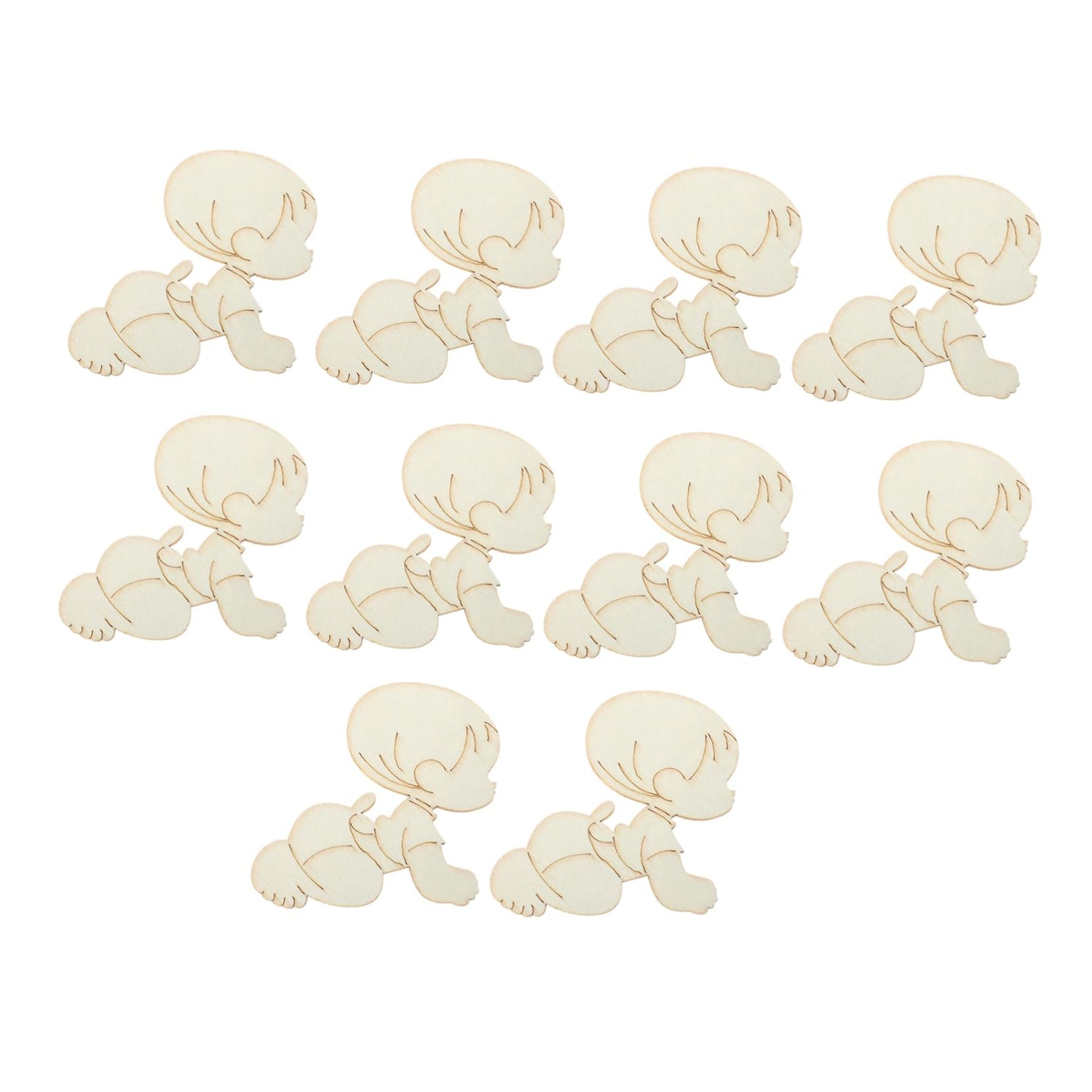 20pcs Baby Decoration Baby Wall Embellishments Unfinished Wood Cutouts Baby Shower Party Supplies First Birthday Party Decoration Baby Wood Sign SEWOART