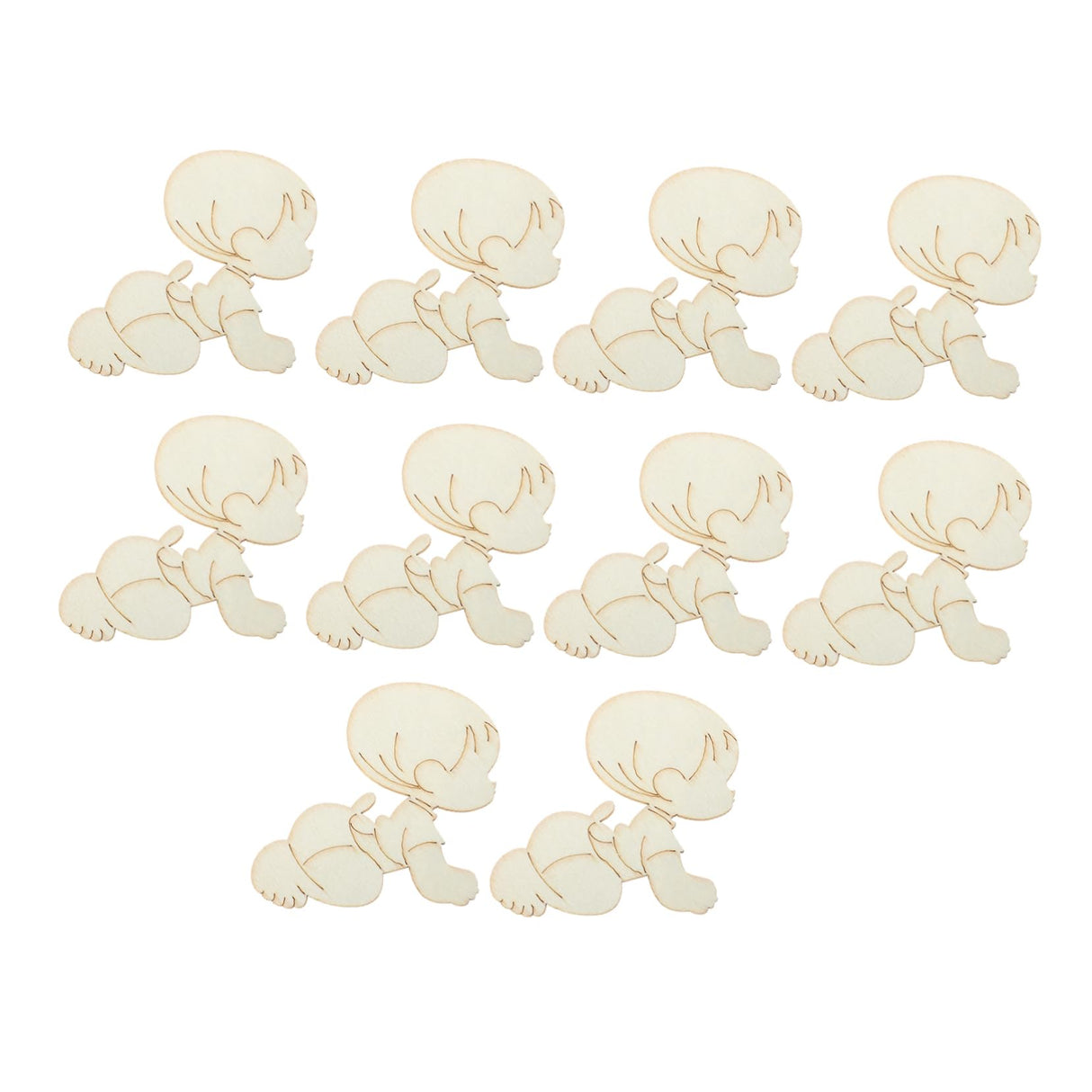 20pcs Baby Decoration Baby Wall Embellishments Unfinished Wood Cutouts Baby Shower Party Supplies First Birthday Party Decoration Baby Wood Sign SEWOART