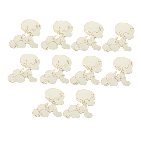 20pcs Baby Decoration Baby Wall Embellishments Unfinished Wood Cutouts Baby Shower Party Supplies First Birthday Party Decoration Baby Wood Sign SEWOART