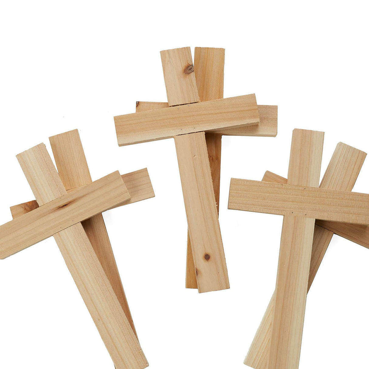 Factory Direct Craft Package of 6 Unfinished Wood Wall Crosses for VBS, Scouts and Bible School Projects Factory Direct Craft