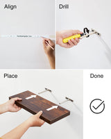 BAYKA Floating Wood Shelves - Wall Mounted for Bathroom,Bedroom,Living Room,Kitchen,Small Hanging Shelf for Books/Storage/Room Decor with 22lbs BAYKA