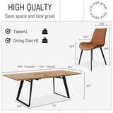 ZckyCine Modern mid-Century Dining Table Dining Table and Chairs for 6 Rectangular Wooden Dining Table Expandable Dining Table Space-Saving ZckyCine