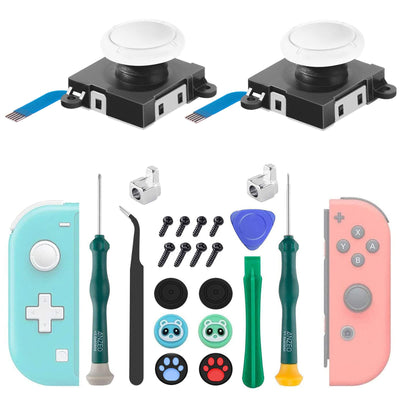 Joycon Joystick Replacement, Switch Joysticks Left/Right Analog Thumb Sticks for Nintendo Switch Joycon/Switch Lite/Switch OLED, Joycon Repair Kit