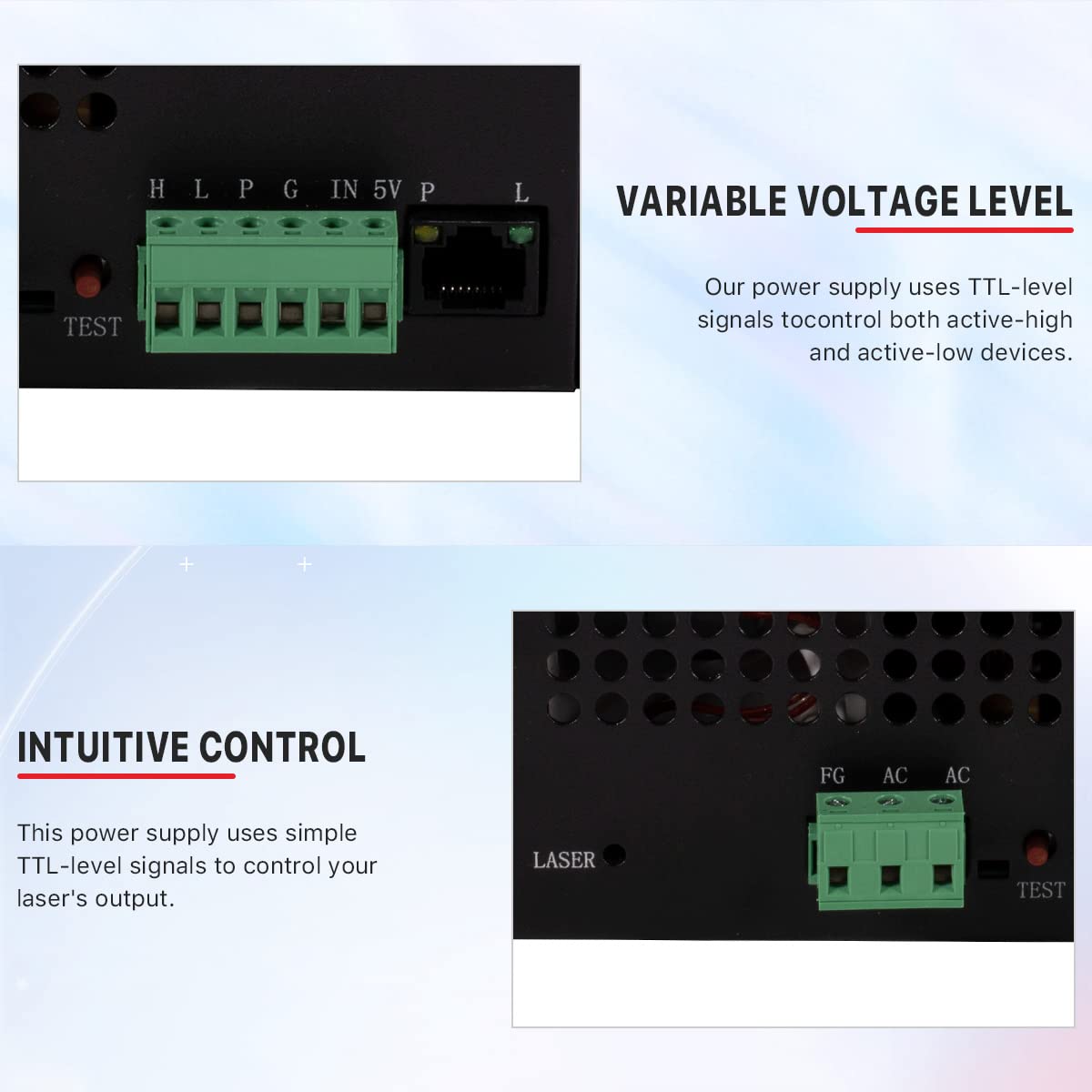 Cloudray 60W Co2 Laser Power Supply 110V for CO2 Laser Tubes Laser Engraver Cutter Engraving Machine MYJG-60W Cloudray