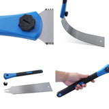 Double Edged Hand Saw, 32cm/12.5” Japanese Ryoba Pull Saw Flexible Flush Cut Saw for Fine and Coarse Cutting Woodworking (Blue) LSLANSOON